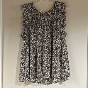 Maurices Leopard Print Babydoll Style Sleeveless Top